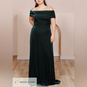 Revelry Court Velvet Dress - Classic Emerald Size 6